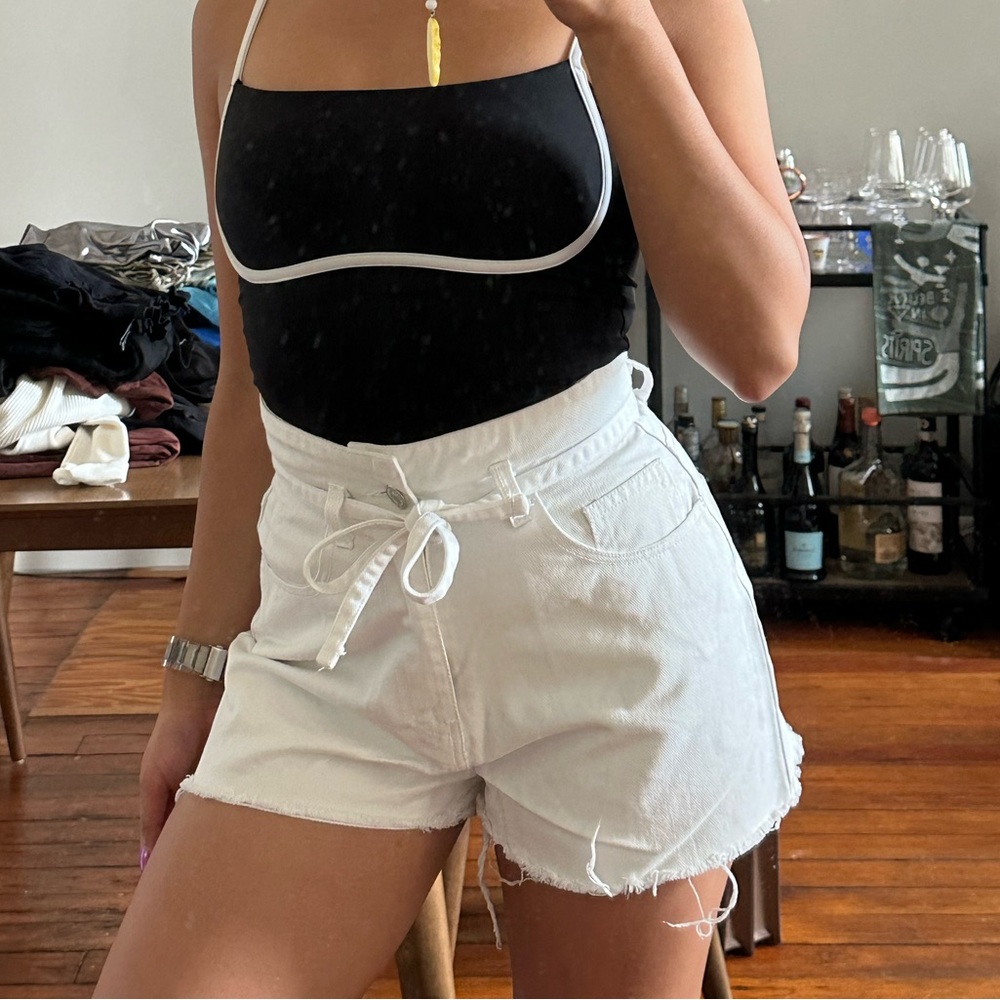 Forever 21 White High Waist Shorts